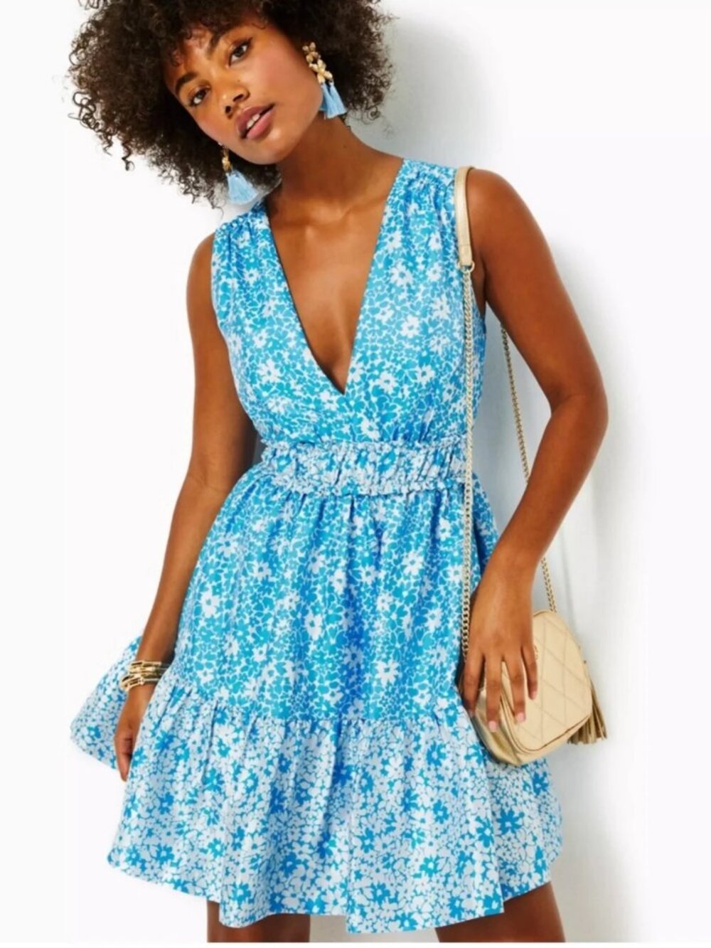 Lilly Pulitzer Fabiana V-Neck Jacquard Mini Dress